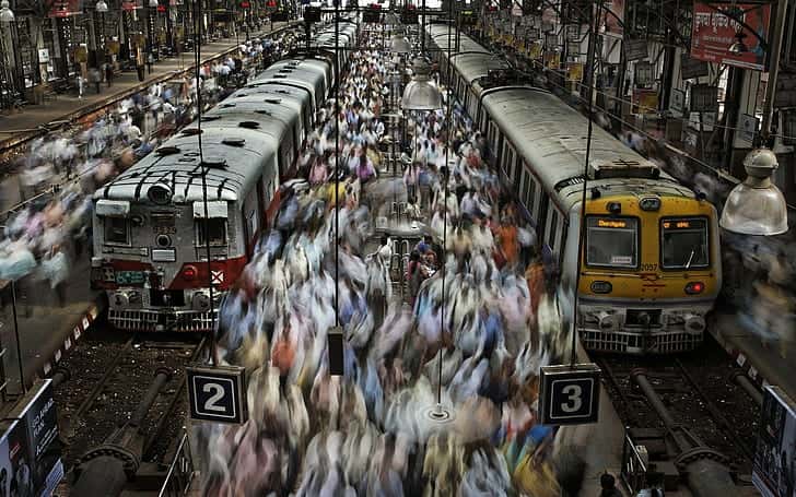 Station de train à Bombay en Inde