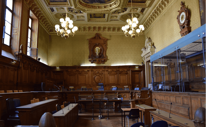 Salle d'audience au Palais de justice de Paris