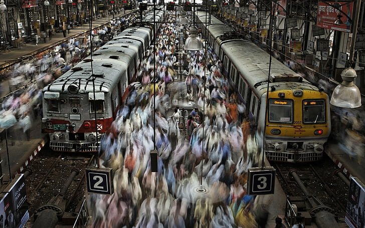 Station de train à Bombay en Inde