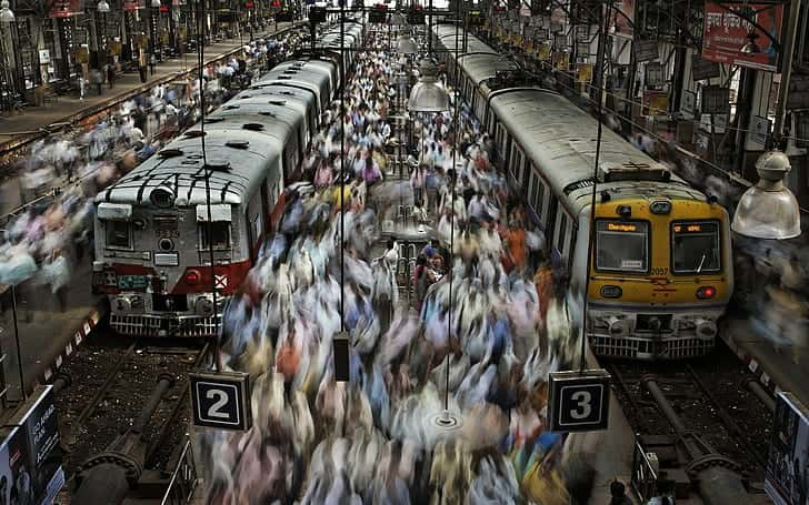 Station de train à Bombay en Inde