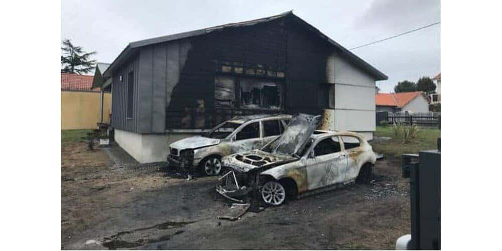 Le domicile incendié du maire. Capture d'écran Facebook